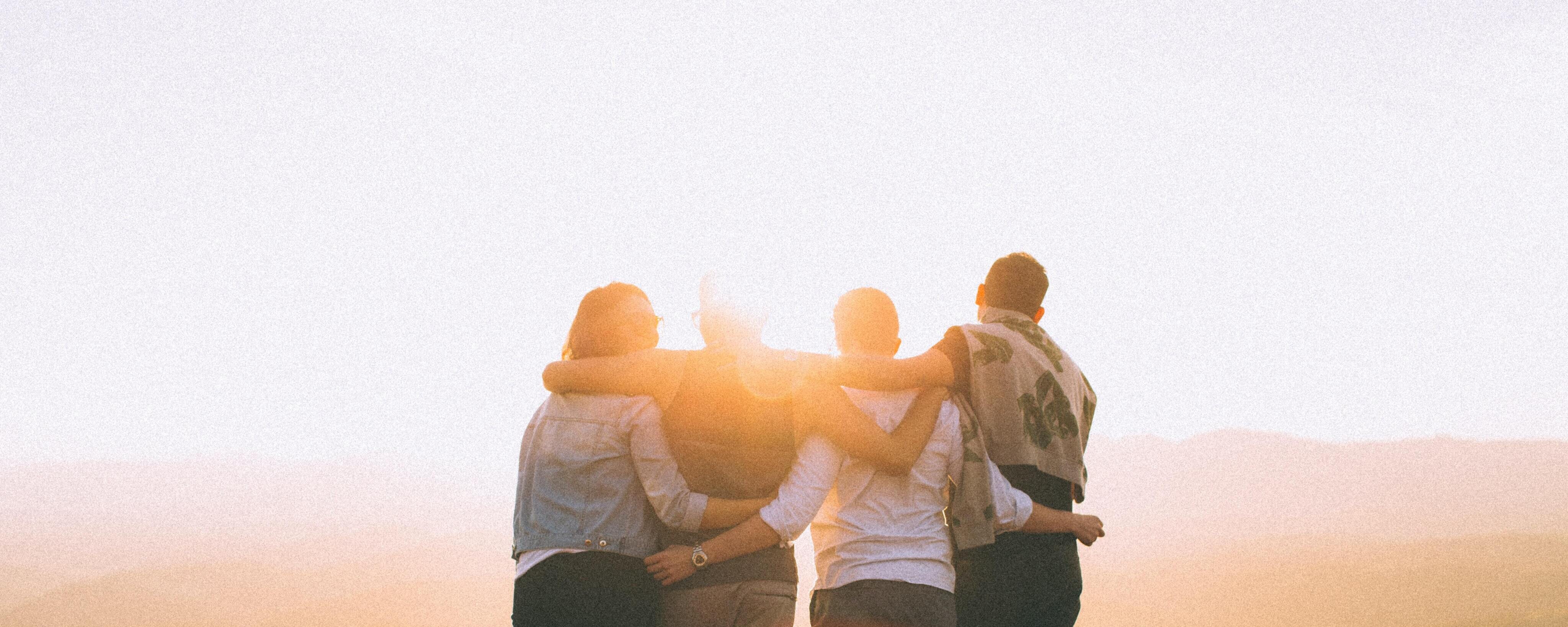 unsplash stock photo volunteer with friends